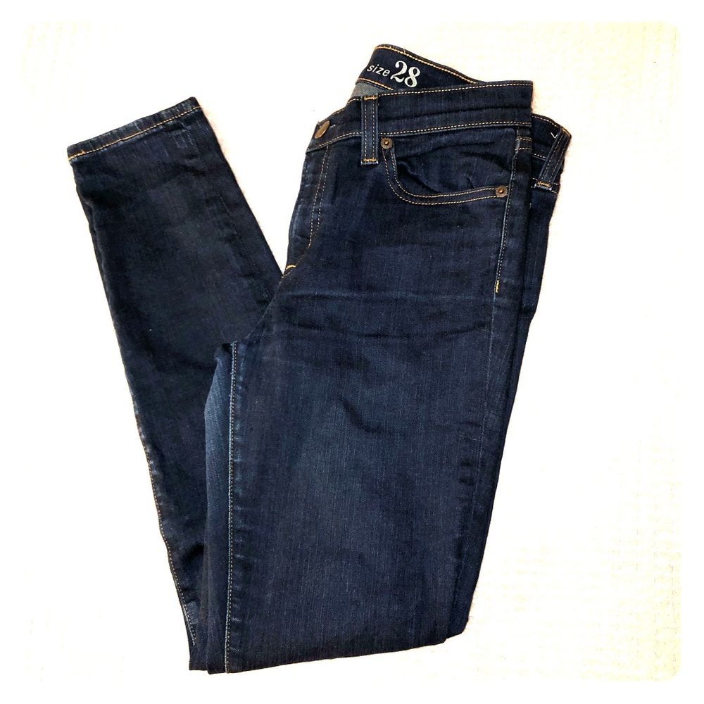 J. Crew Toothpick Dark Wash Blue Jeans (size 28)